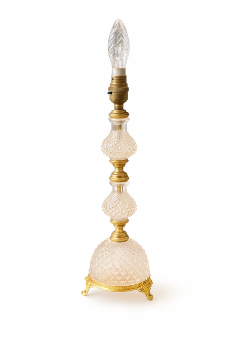 Glass and Gold Lamp
