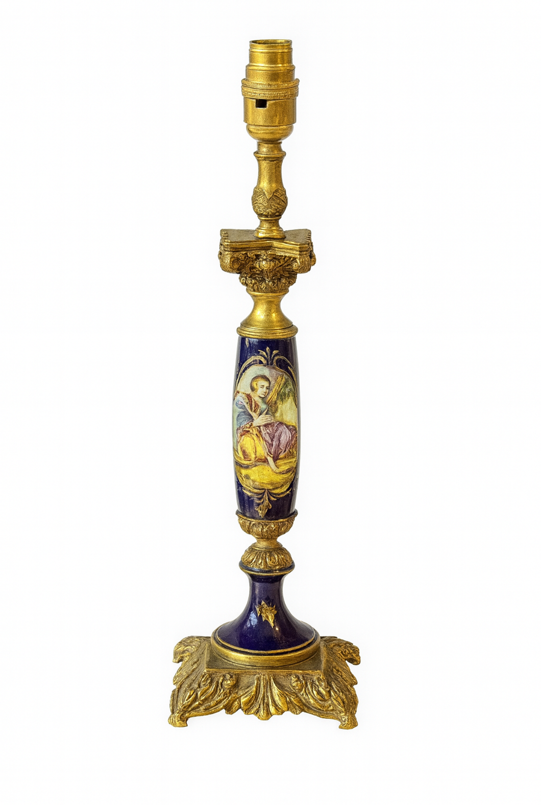 Ceramic and Brass Lamp