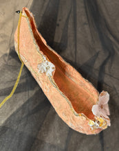 Hand made paper Shoe with White Flower