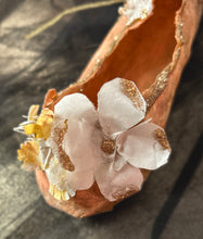 Hand made paper Shoe with White Flower
