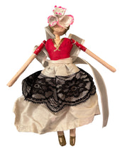 Handmade Paper Doll in a Glass dome