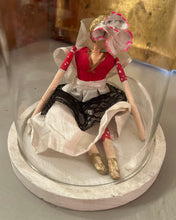 Handmade Paper Doll in a Glass dome
