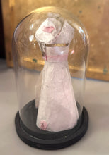 Handmade Miniature Paper Dress in a Glass Dome