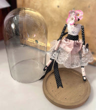 Handmade Paper Doll in a Glass dome
