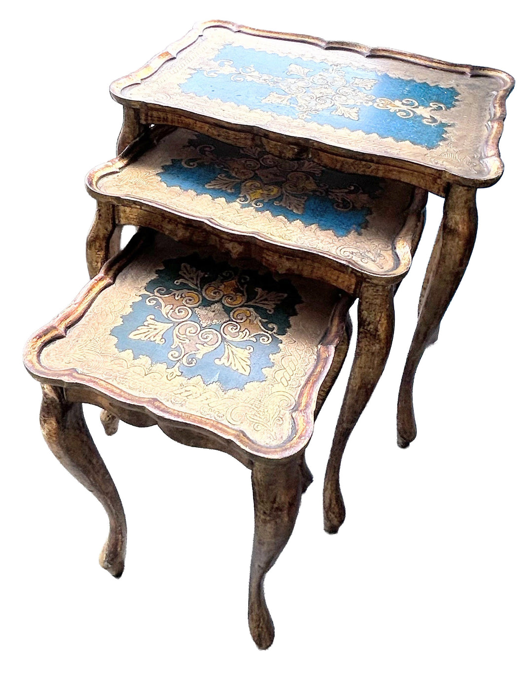 Vintage Style Nest of 3 Tables