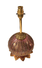 Glass Gold and Purple Lamp
